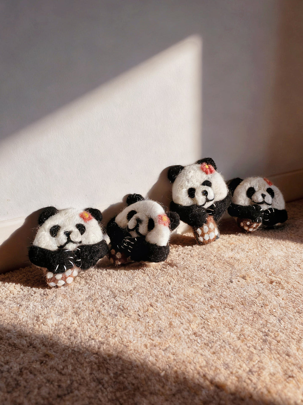 Panda Wool Felt Brooch