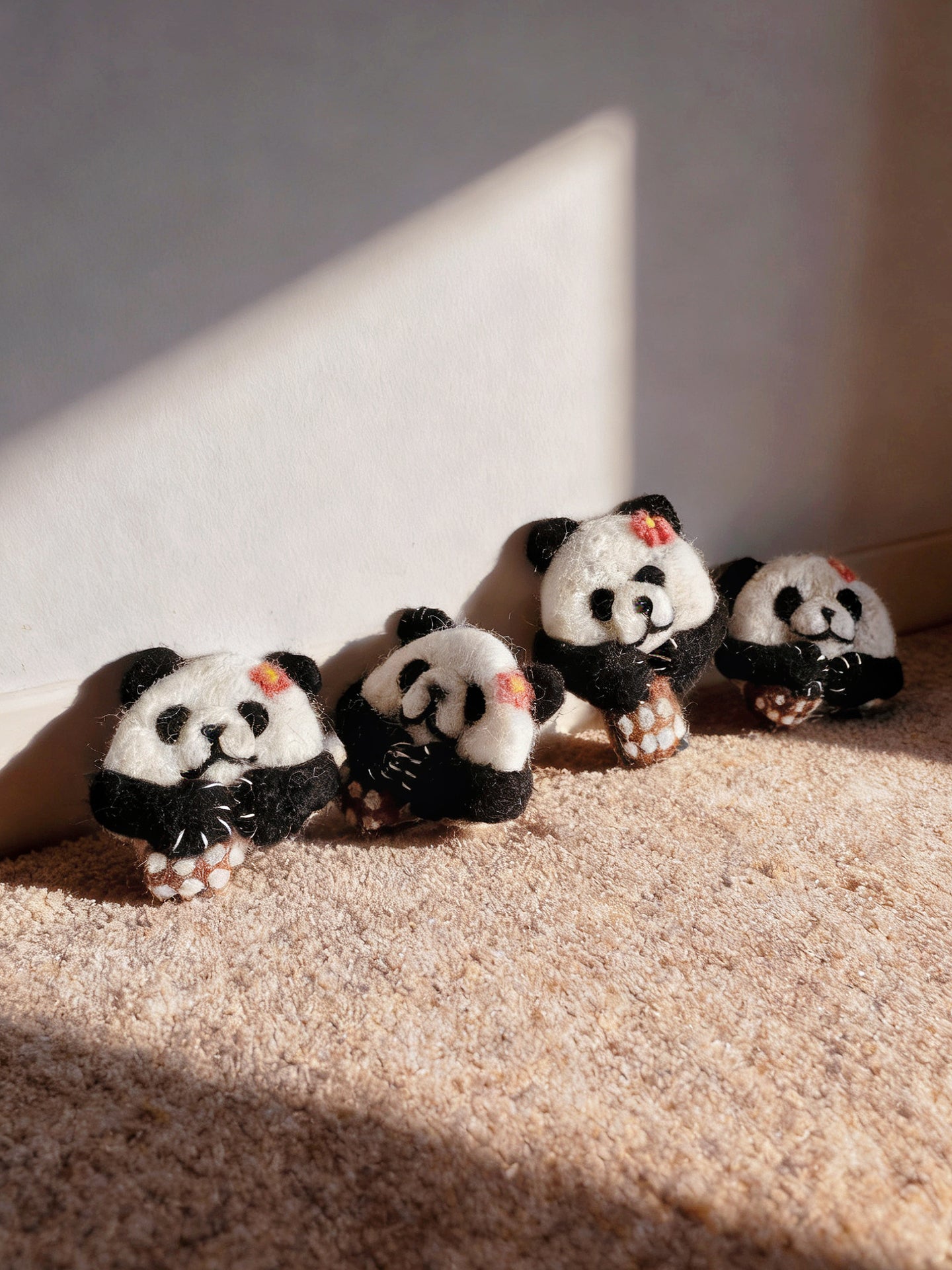 Panda Wool Felt Brooch