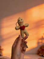 Christmas Gingerbread Man Wool Felt Keychain
