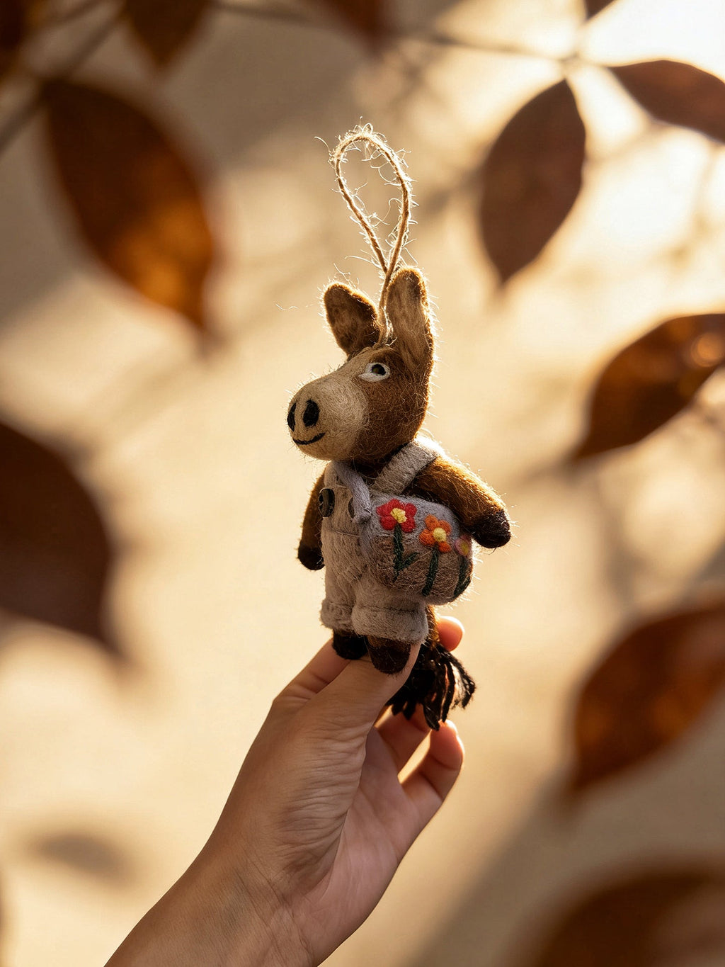 Backpack Pony Wool Felt Ornament