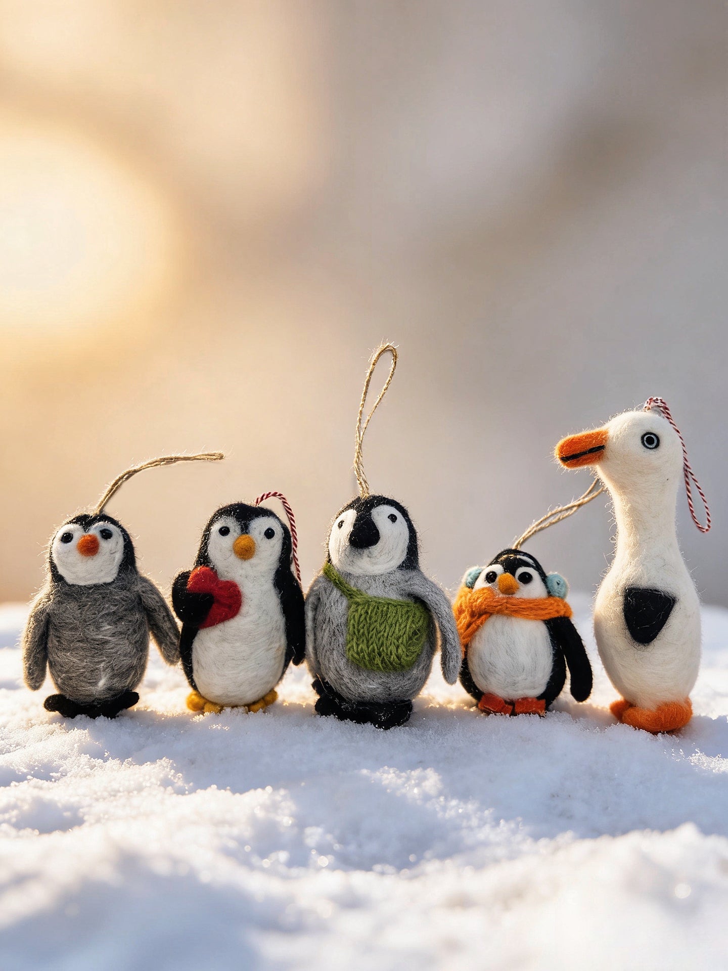 Ocean Series Penguin Wool Felt Ornament