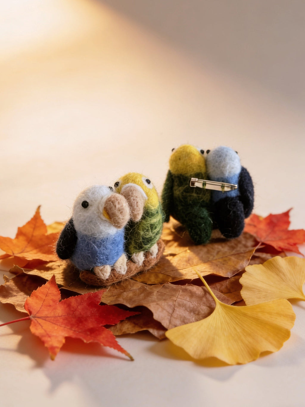 Parrot Wool Felt Brooch