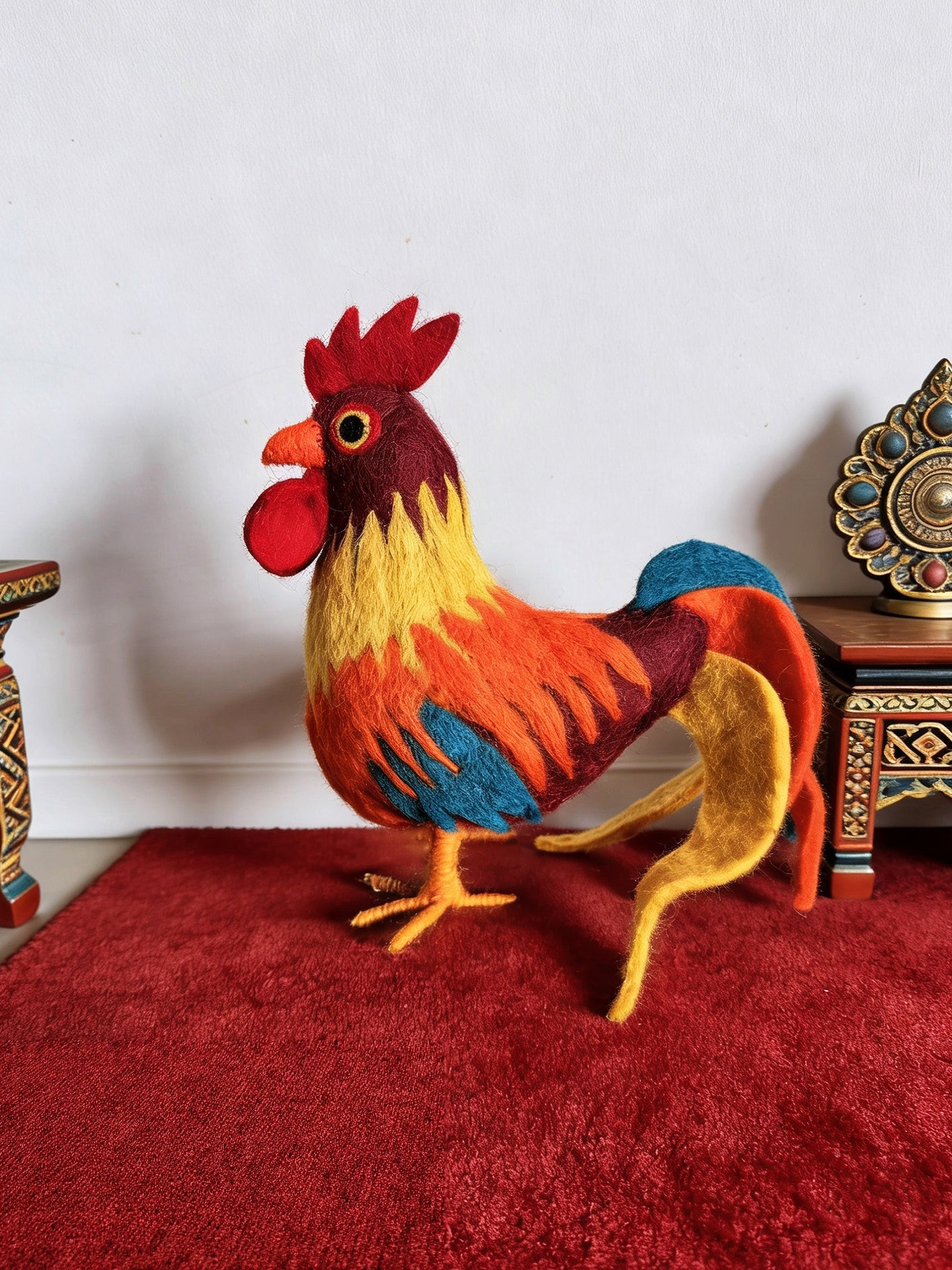 Rooster Wool Felt Ornament