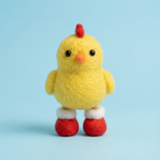 Finished Product: Complete Chicken Family Needle Felted Set - Handmade Mama, Gentleman & Baby Chick