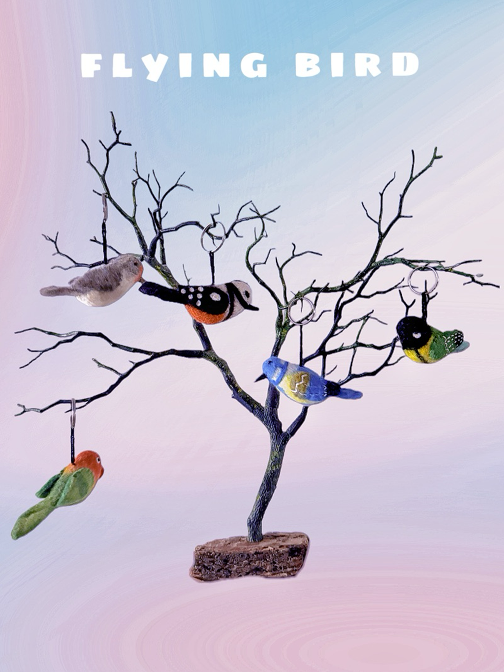 Bird Series Wool Felt Keychain