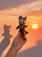 Little Lion & Flying Donkey Wool Felt Keychain