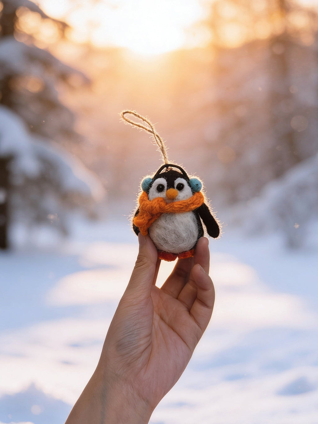 Ocean Series Penguin Wool Felt Ornament