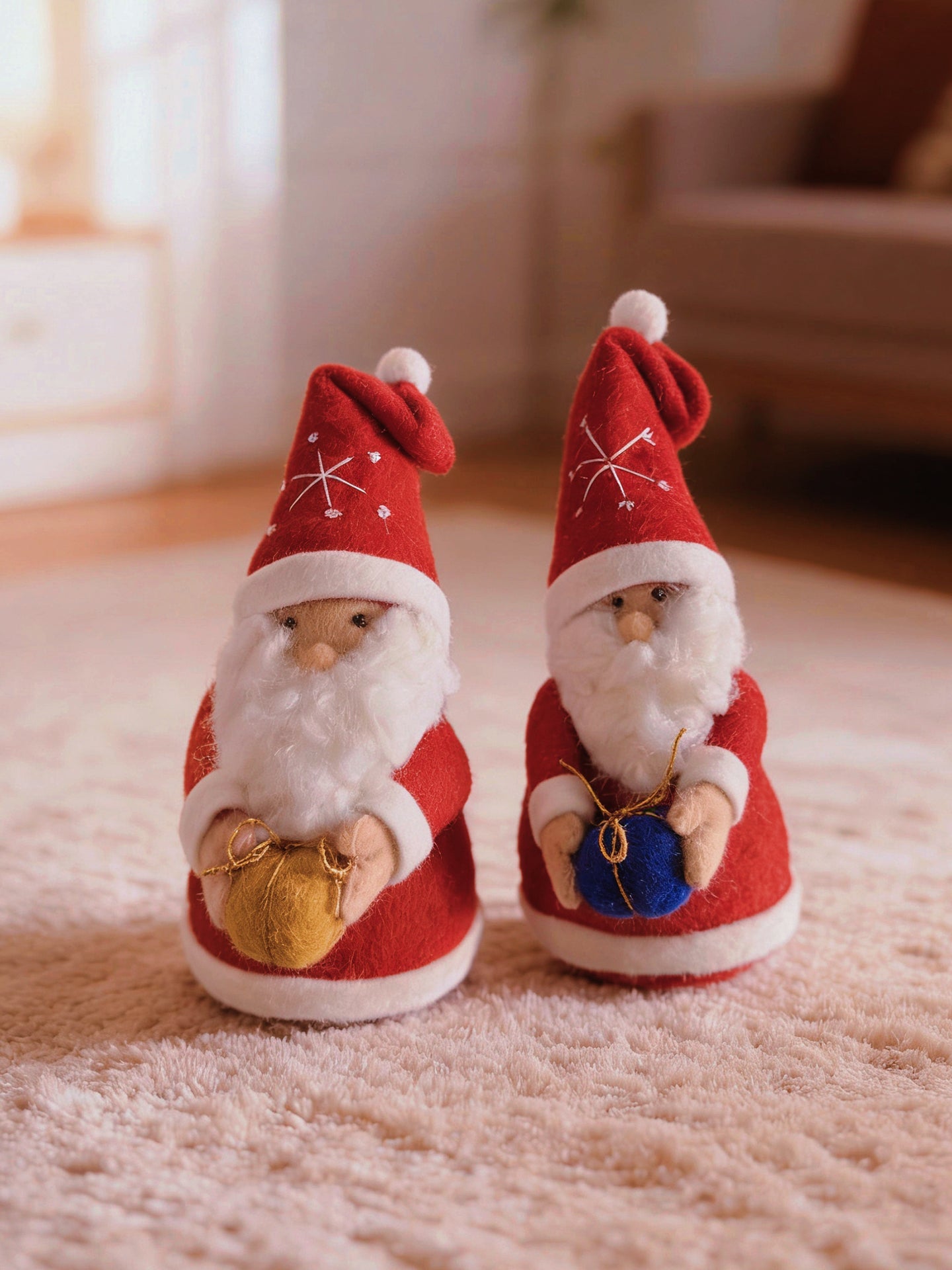 Santa Claus Wool Felt Ornament