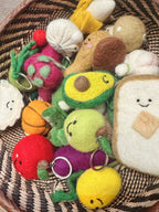 Fruit & Vegetable Series Wool Felt Keychain