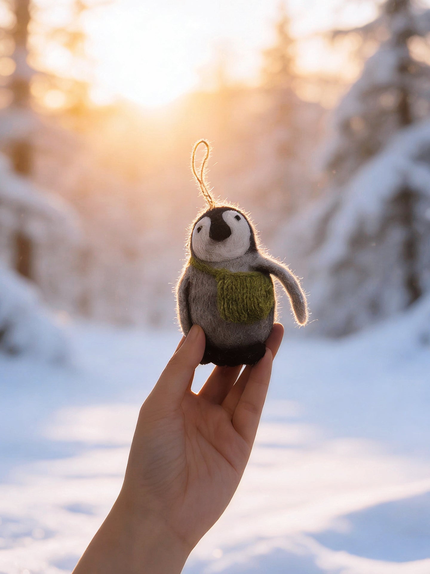 Ocean Series Penguin Wool Felt Ornament