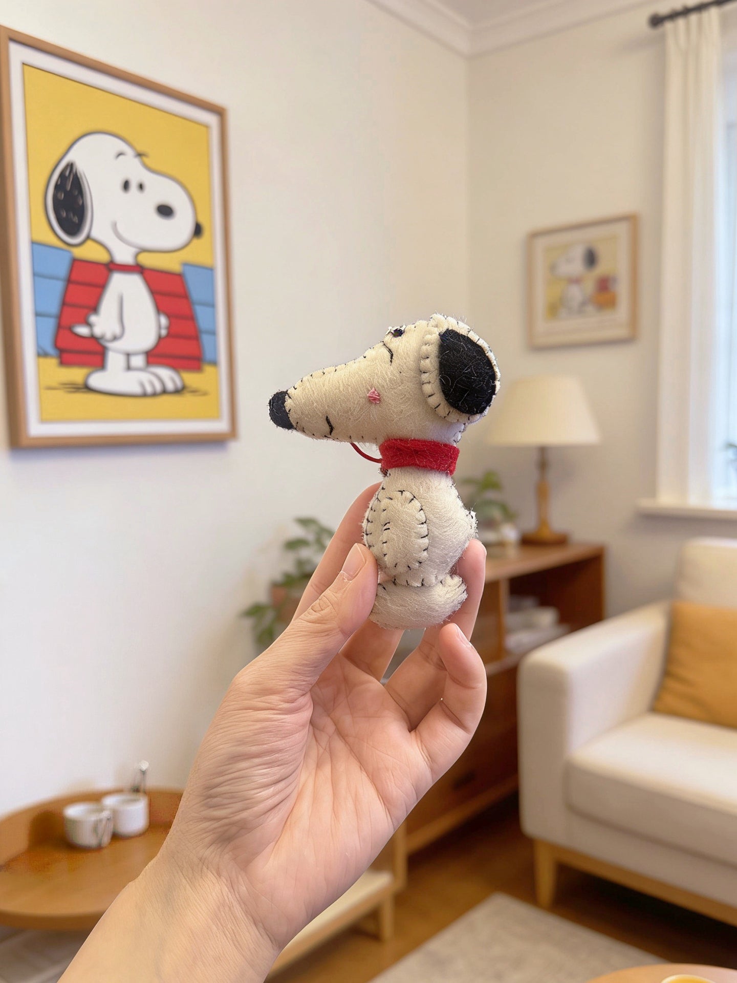 Snoopy Wool Felt Keychain