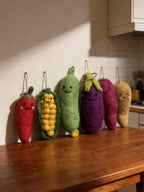 Fruit & Vegetable Series Wool Felt Keychain