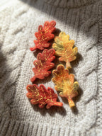 Oak & Maple Leaf Wool Felt Brooch
