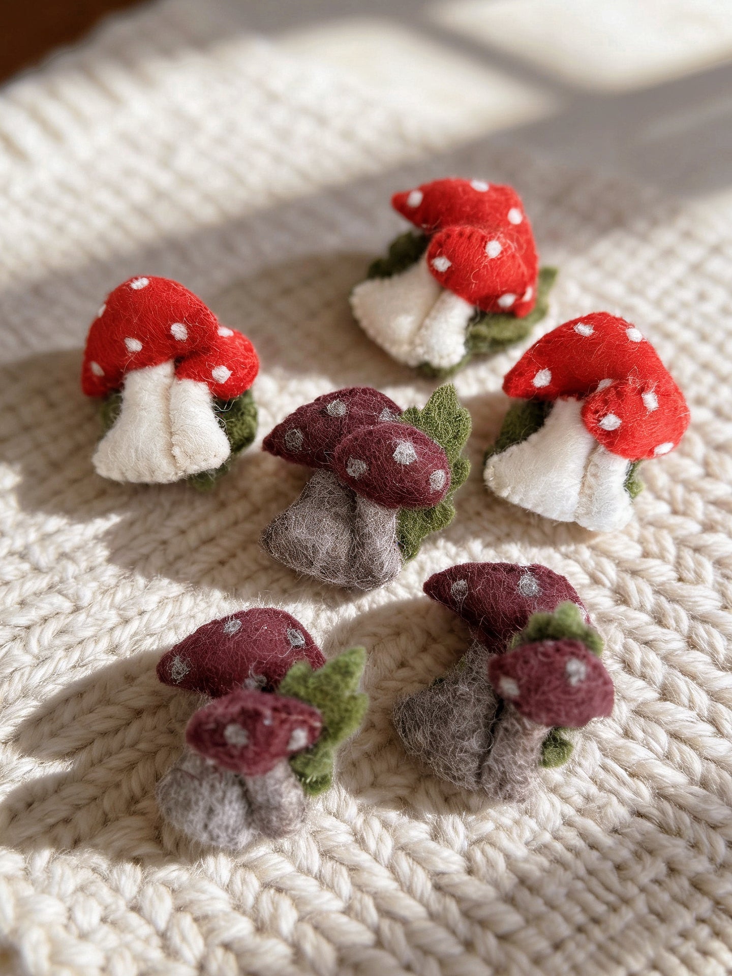 Nature Series Mushroom & Cactus Brooch