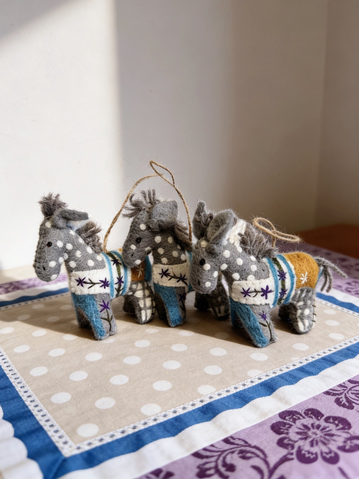 Floral Pony Wool Felt Ornament