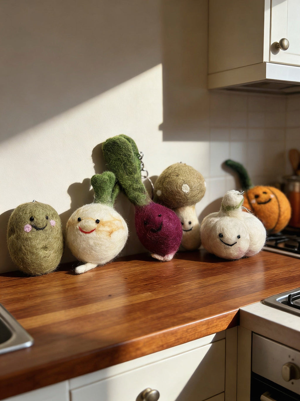 Fruit & Vegetable Series Wool Felt Keychain