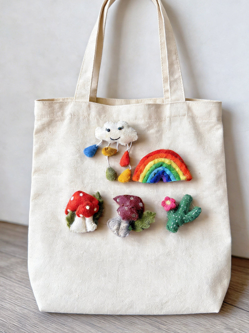 Nature Series Mushroom & Cactus Brooch