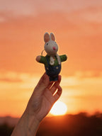 Little Lion & Flying Donkey Wool Felt Keychain