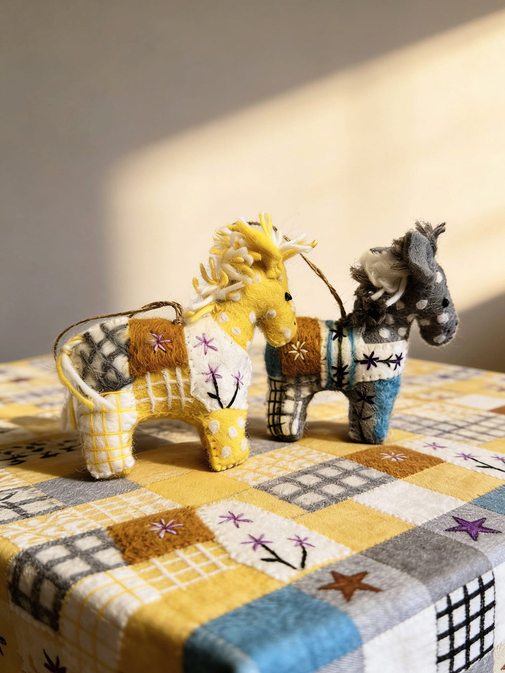 Floral Pony Wool Felt Ornament