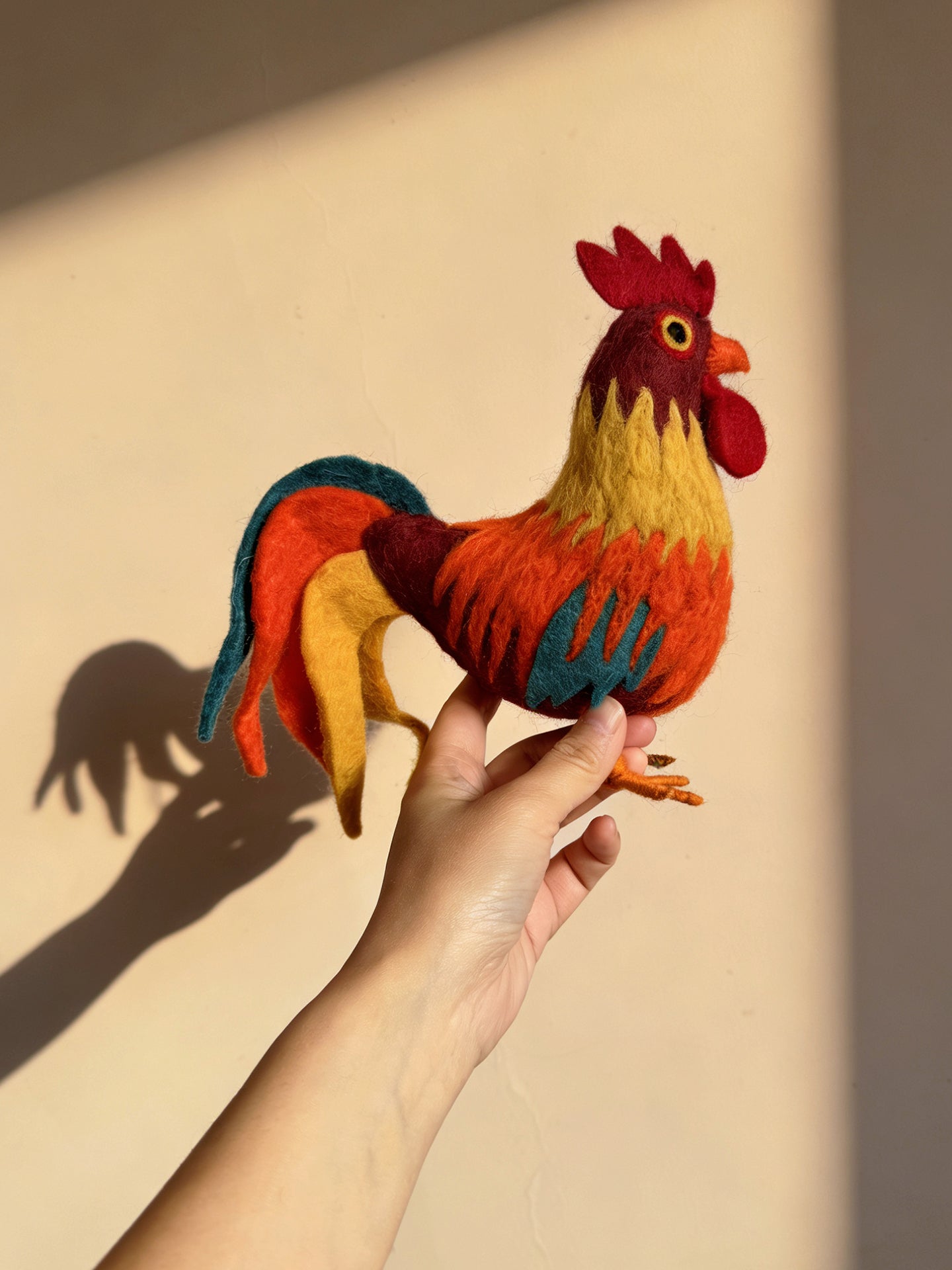 Rooster Wool Felt Ornament