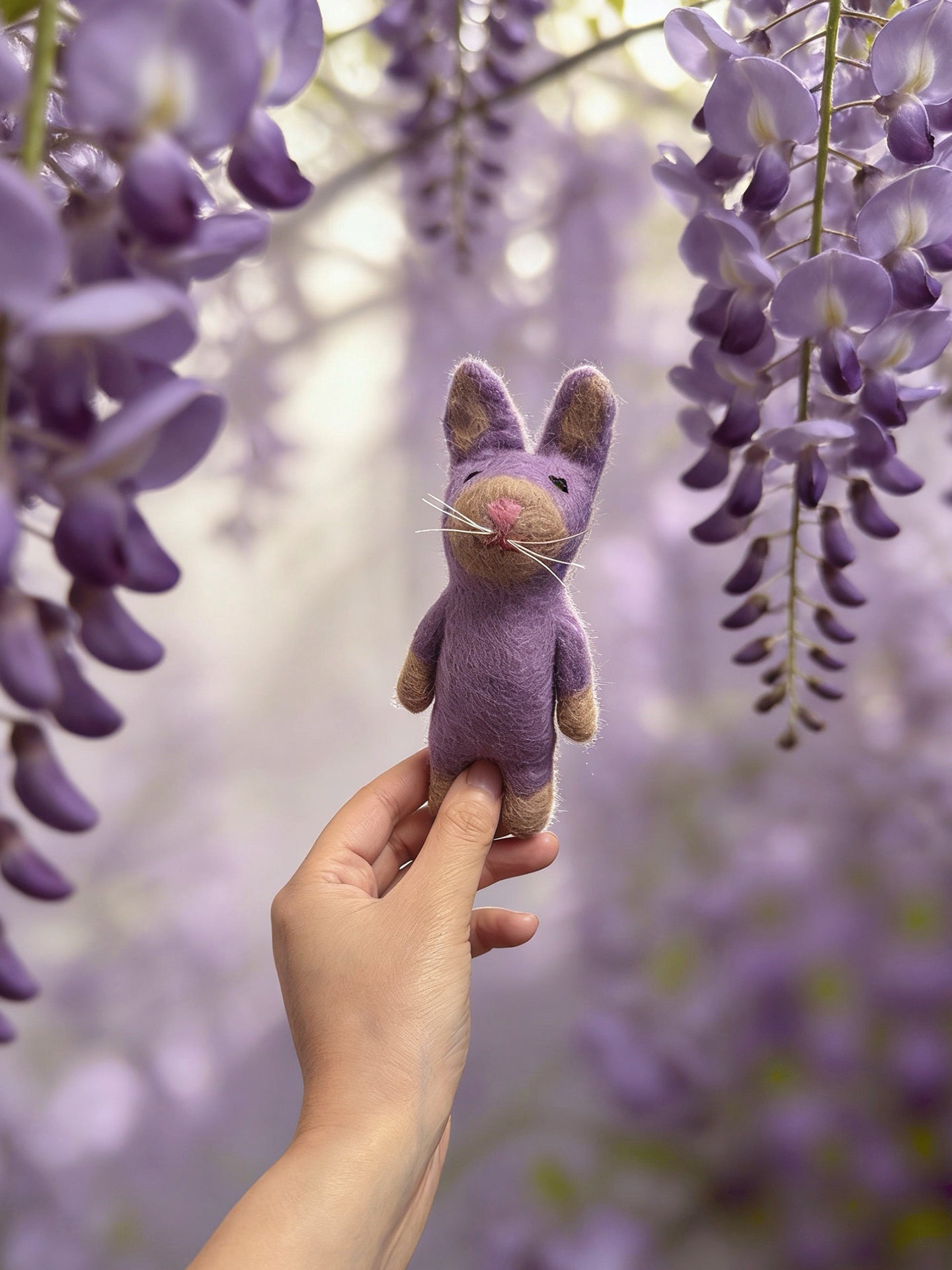 Purple Rabbit Wool Felt Ornament