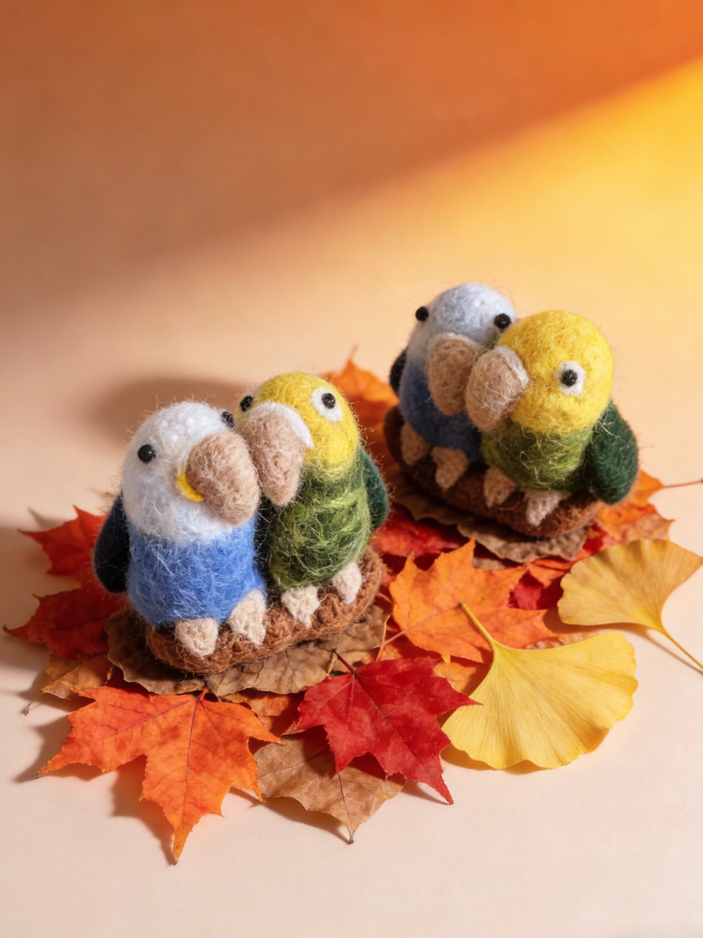 Parrot Wool Felt Brooch