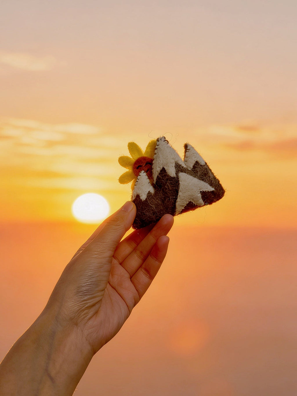 Sun Mountain Wool Felt Keychain