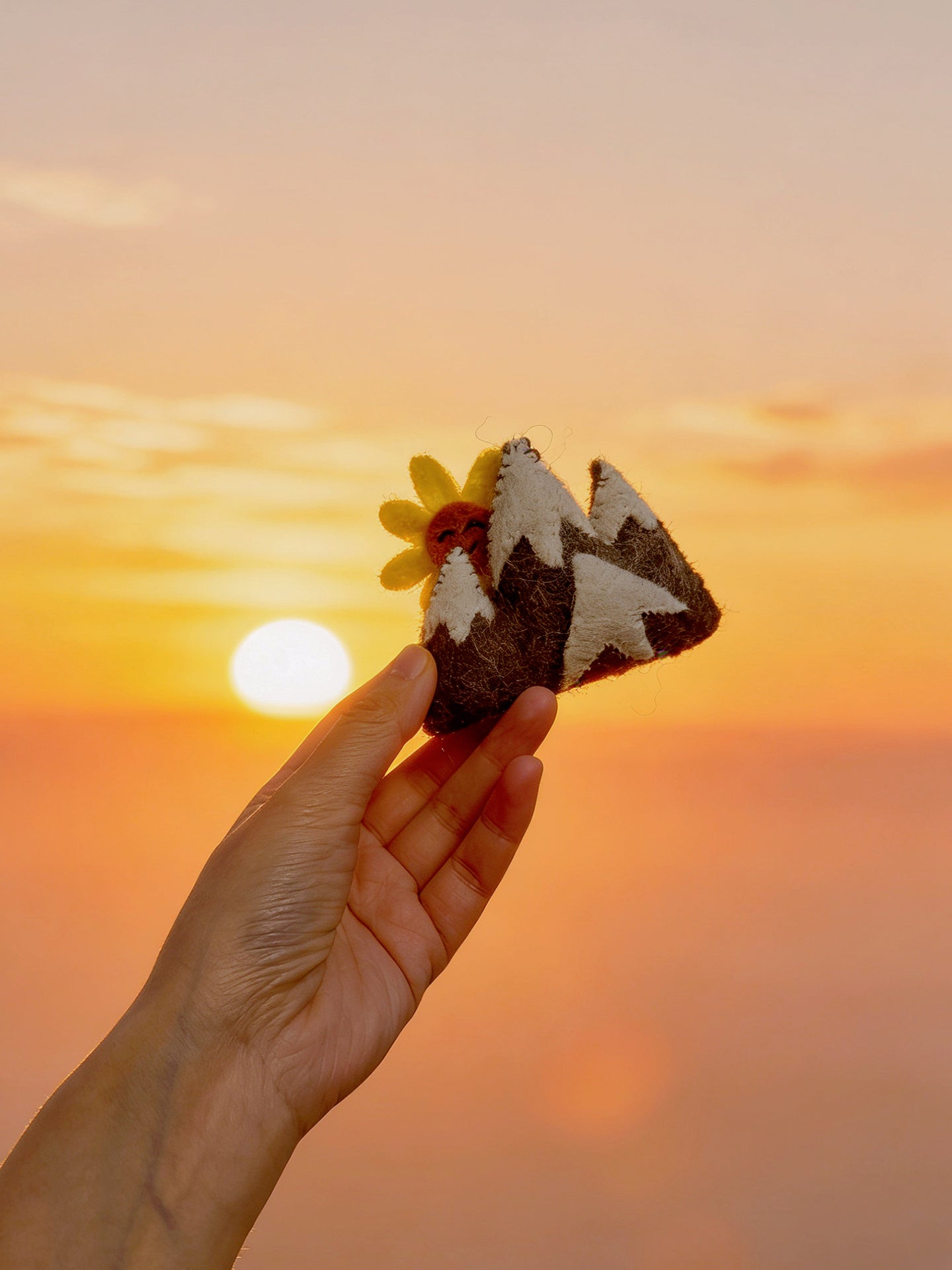 Sun Mountain Wool Felt Keychain