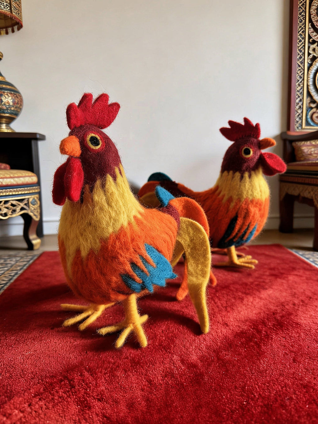 Rooster Wool Felt Ornament