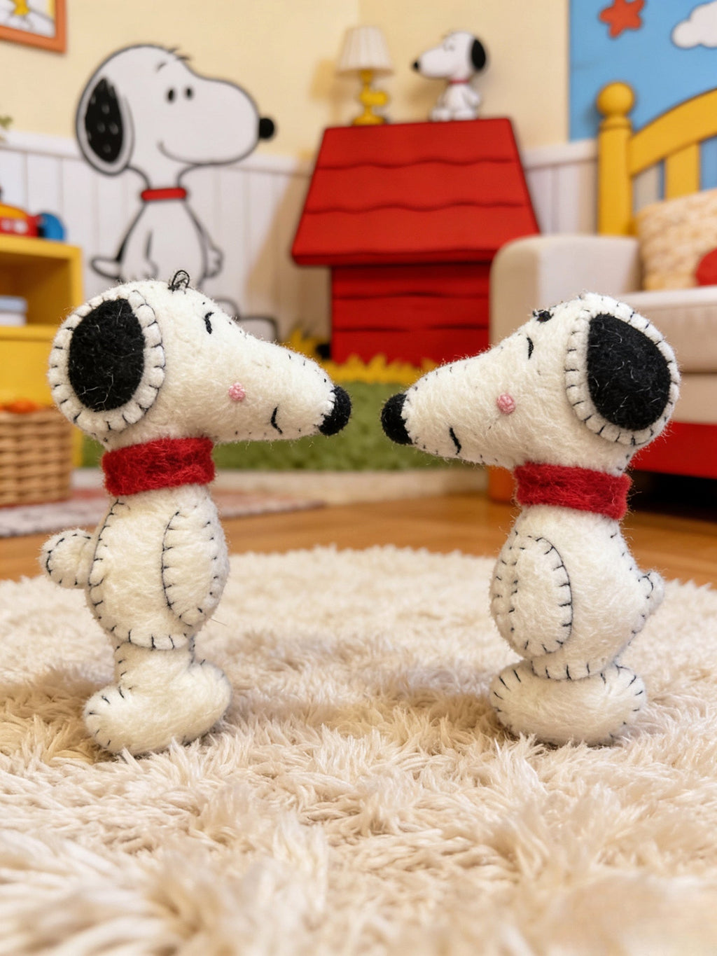 Snoopy Wool Felt Keychain