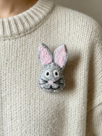 Animal Head Wool Felt Brooch