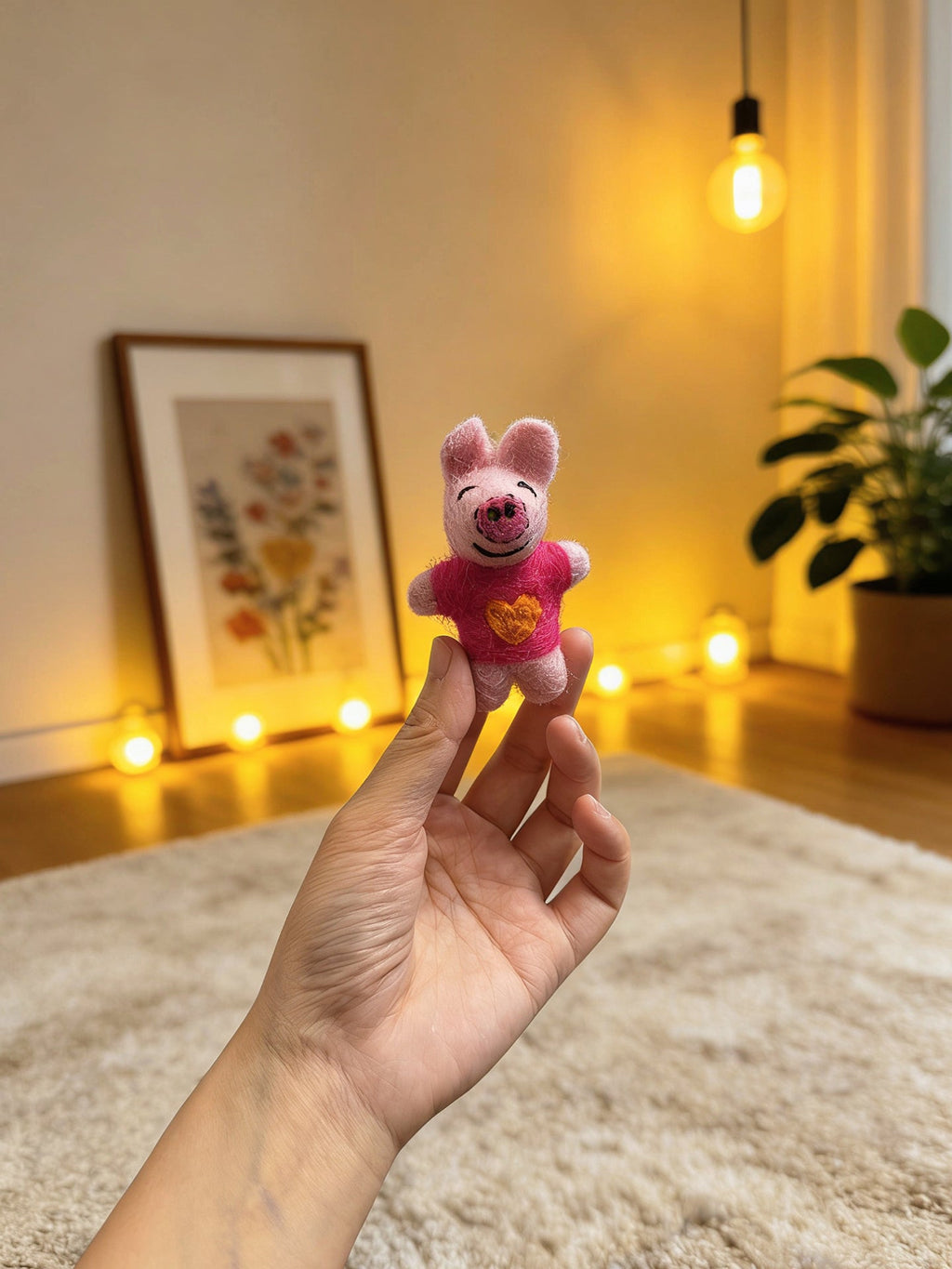 Cute Animal Wool Felt Keychain