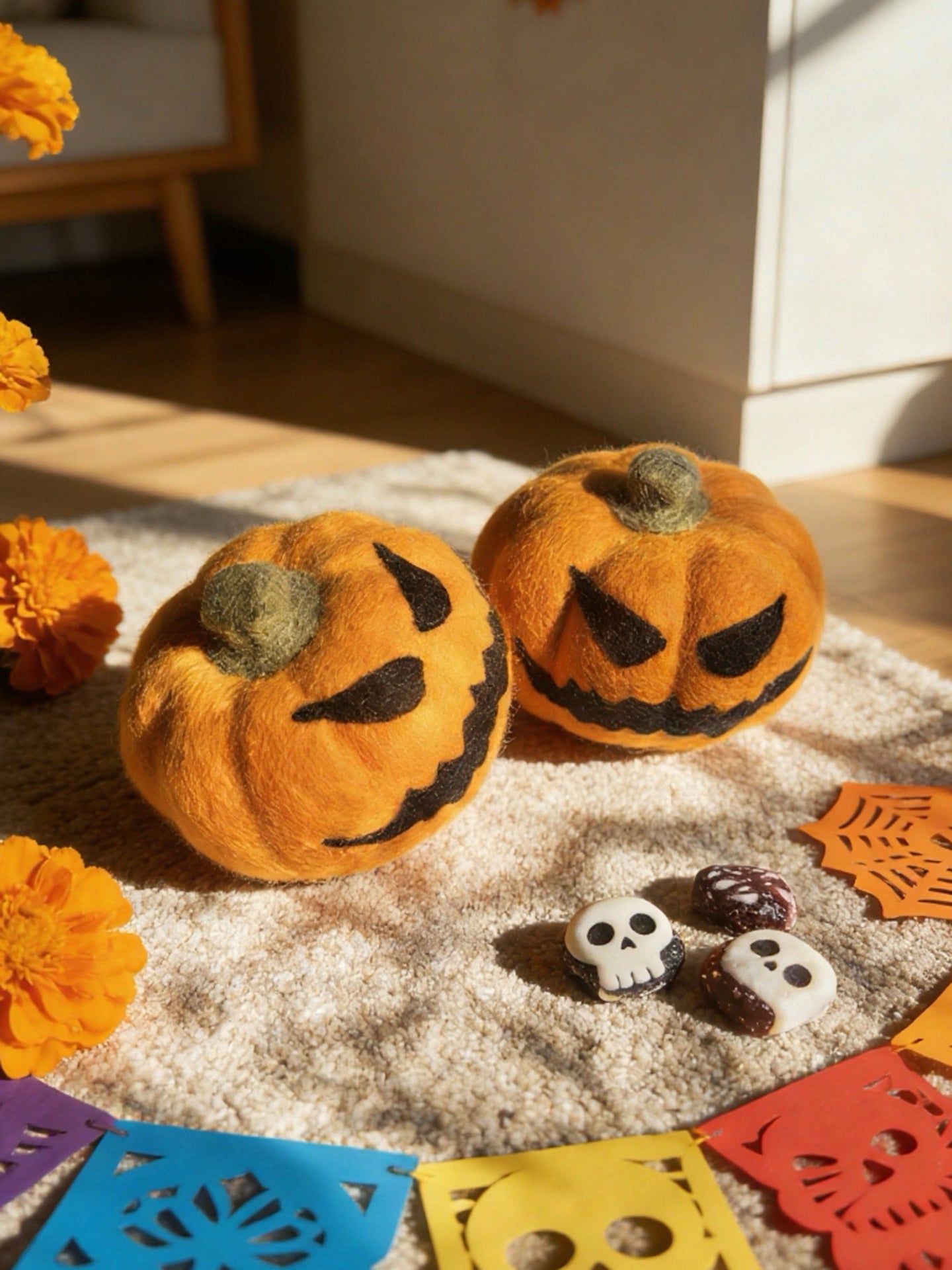 Halloween Pumpkin Wool Felt Ornament
