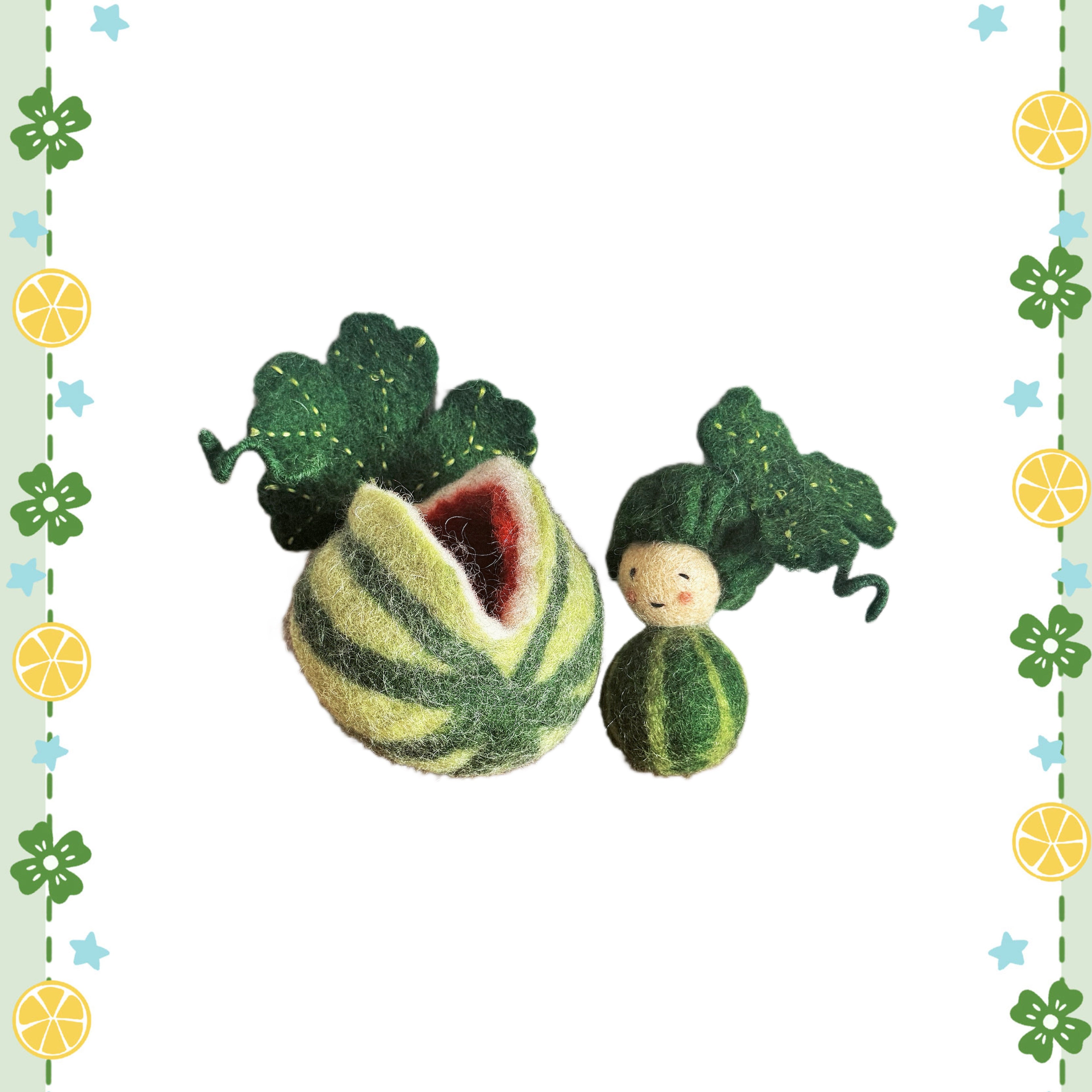 Watermelon Baby Wool Felt Ornament