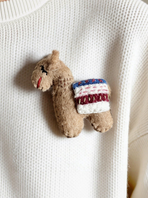 Alpaca Wool Felt Brooch