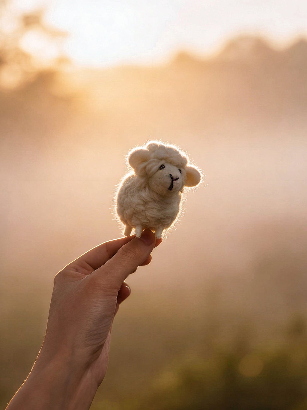 Colorful Sheep Wool Felt Keychain