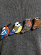 Fat Bird Wool Felt Brooch