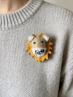 Animal Head Wool Felt Brooch