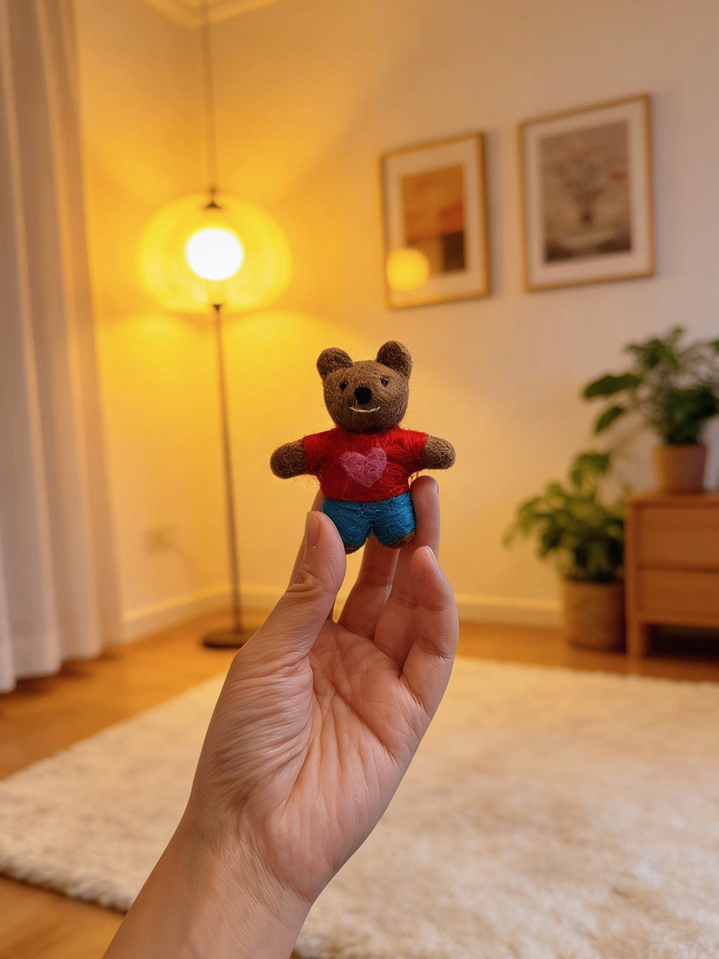 Cute Animal Wool Felt Keychain