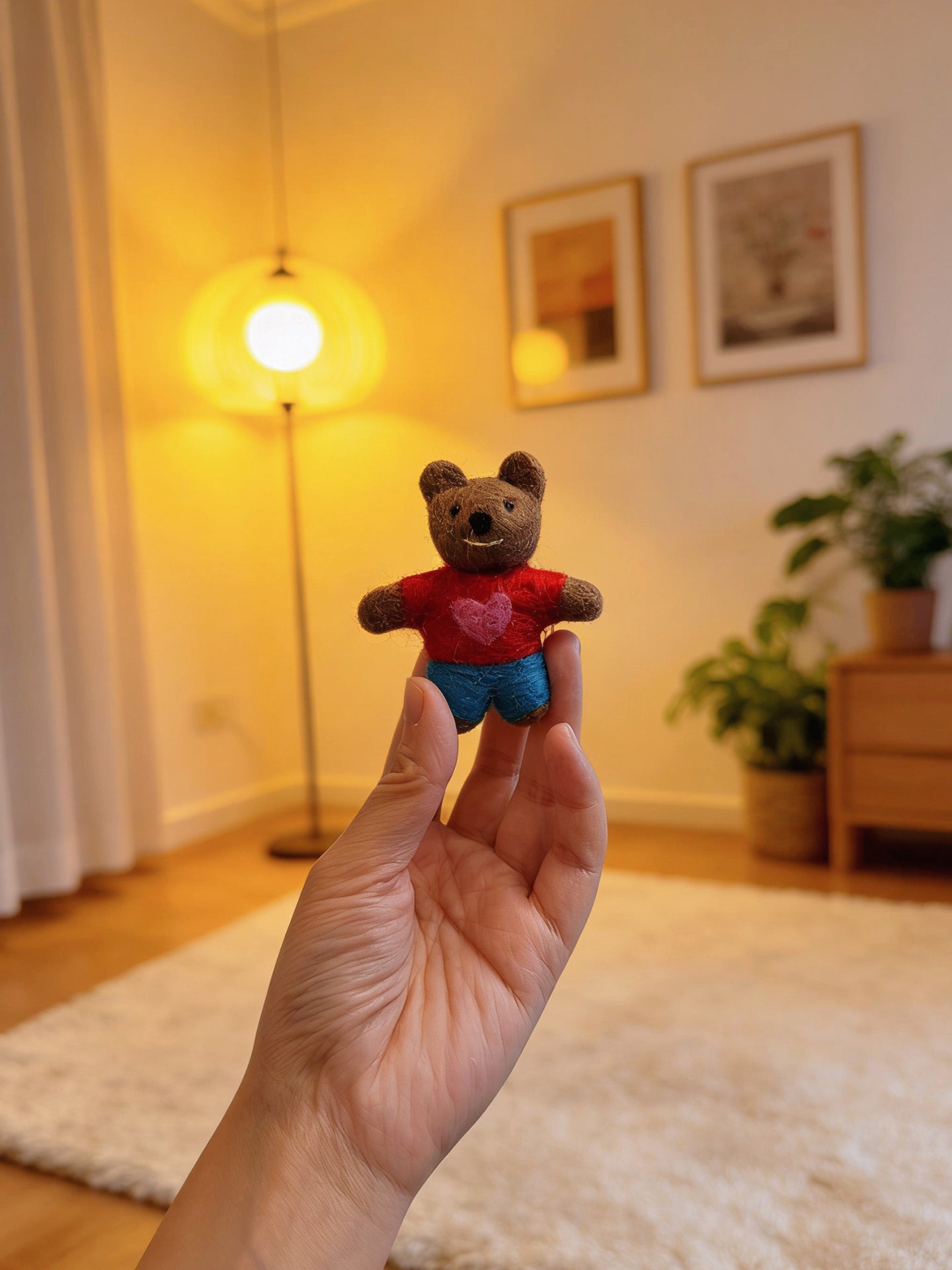 Cute Animal Wool Felt Keychain