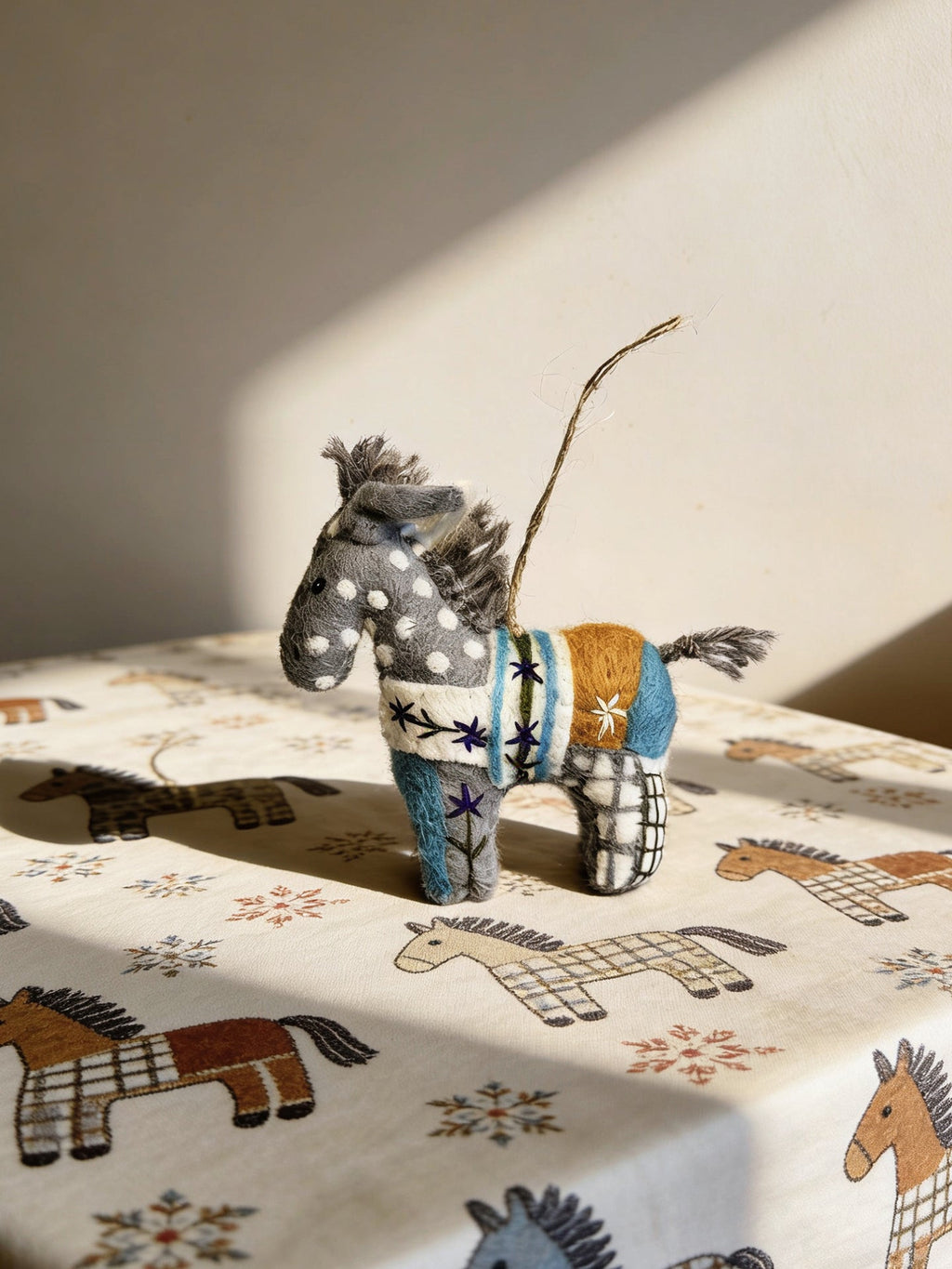 Floral Pony Wool Felt Ornament