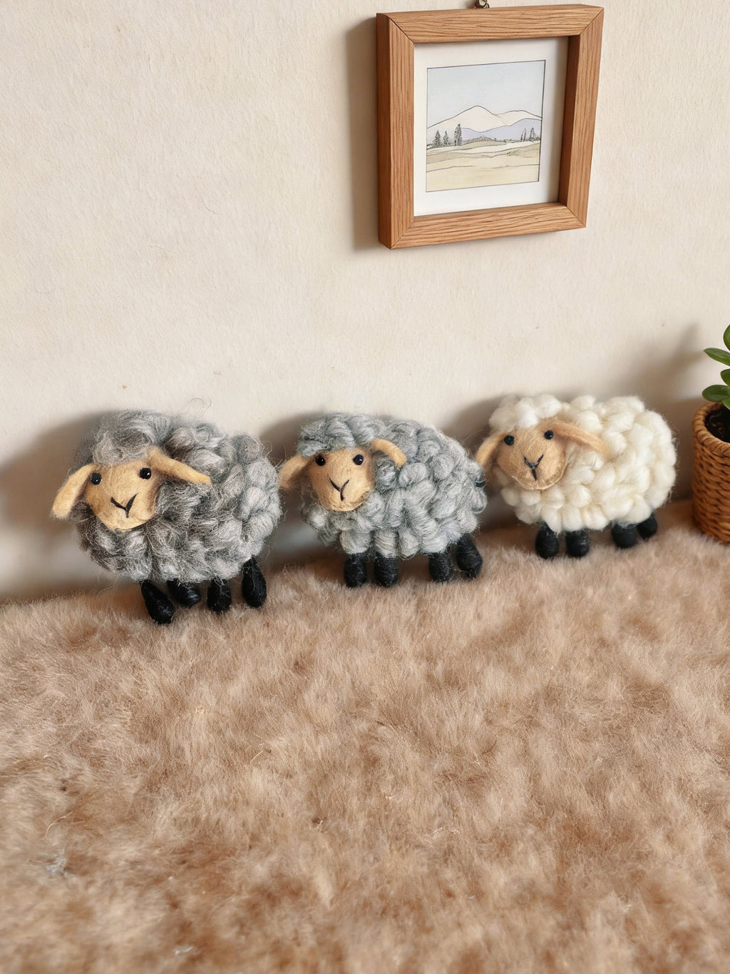 Sheep Wool Felt Brooch