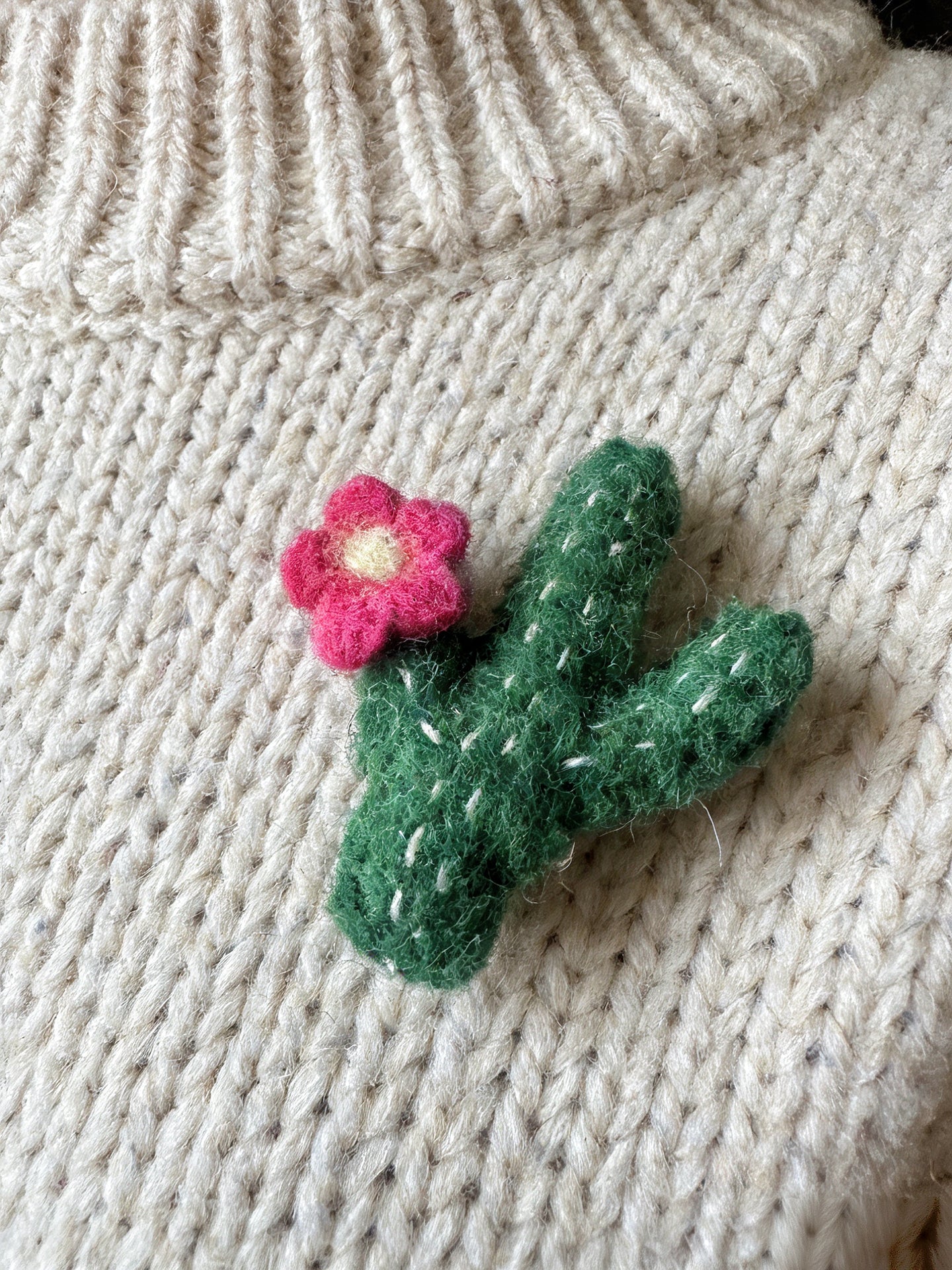 Nature Series Mushroom & Cactus Brooch