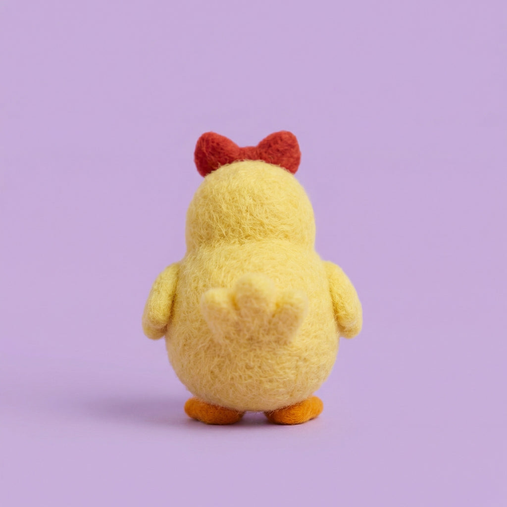 Lovely Mama Chick with Bow Felting Kit | Perfect for Beginners