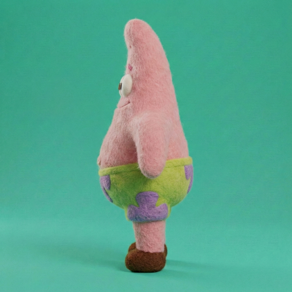 The Happy Lucky Starfish Needle Felting Kit - Cute Pink Companion DIY Crafting Set