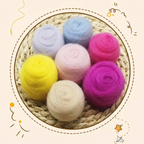 50g large package of Spanish short fiber wool strip felt, DIY handmade doll simulation wool felt material