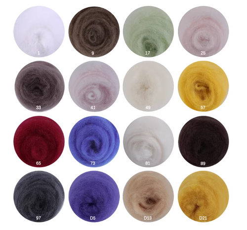 50g large package of Spanish short fiber wool strip felt, DIY handmade doll simulation wool felt material