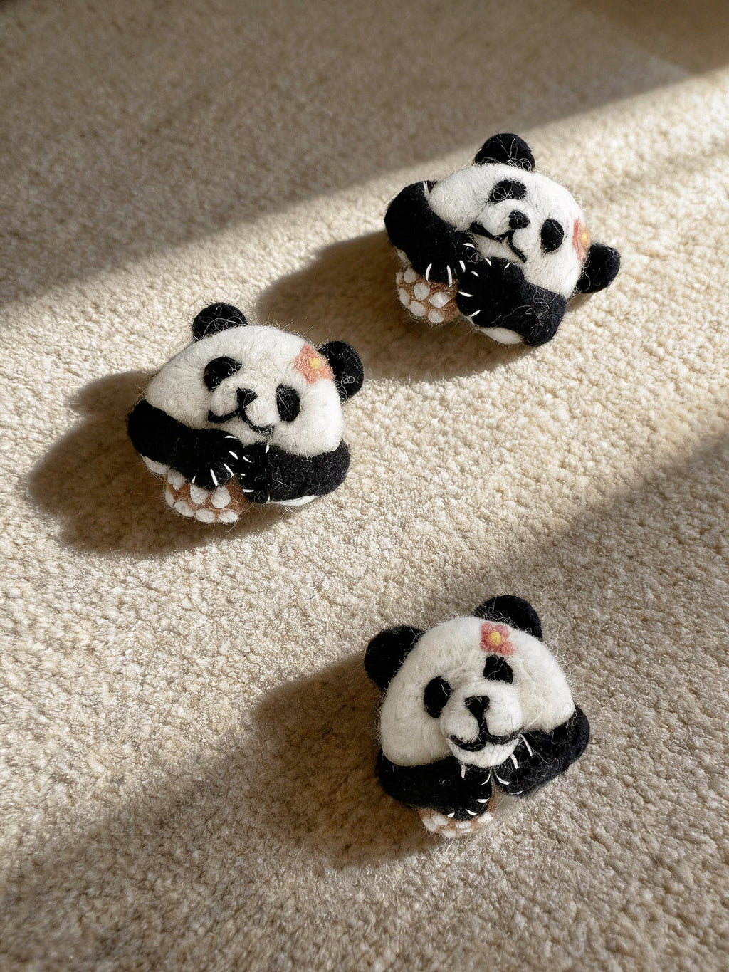Panda Wool Felt Brooch