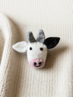 Animal Head Wool Felt Brooch