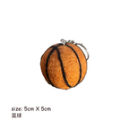Basketball & Football Wool Felt Keychain